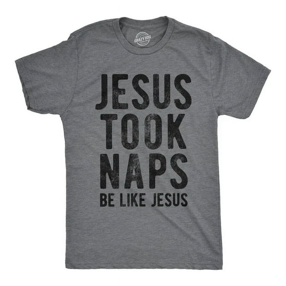 Velto Mens Jesus Took Naps T-Shirt Christian Religion Faith Graphic Tee All Size S-5XL