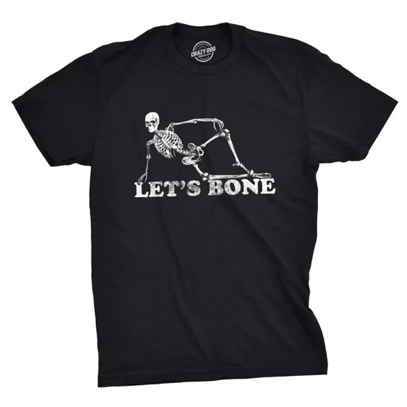 Velto Mens Lets Bone T-Shirt Skeleton Tee Costume Ideas All Size S-5XL