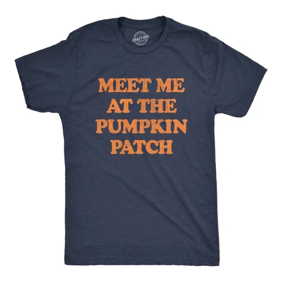 Velto Mens Meet Me At The Pumpkin Patch T-Shirt Fall Season Lovers Tee All Size S-5XL
