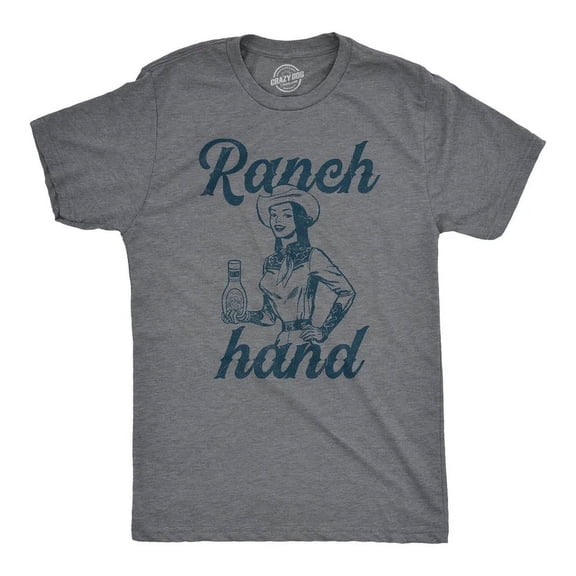 Velto Mens Ranch Hand T-Shirt Farm Rancher Dressing Joke Tee For Guys All Size S-5XL