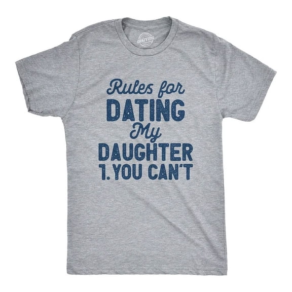 Velto Mens Rules For Dating My Daughter T-Shirt Father Joke Rule List All Size S-5XL