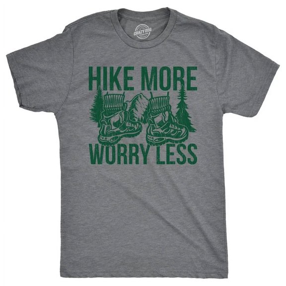 Velto Mens T-Shirt Hike More Worry Less Nature Graphic Tee All Size S-5XL