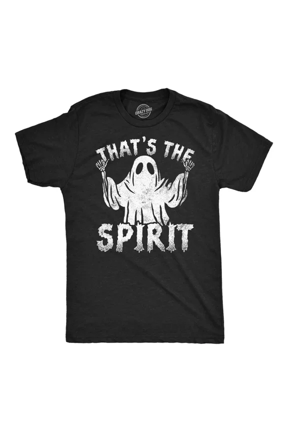 Mens T-Shirt Thats The Spirit Ghost Graphic Tee For All Size S-5XL