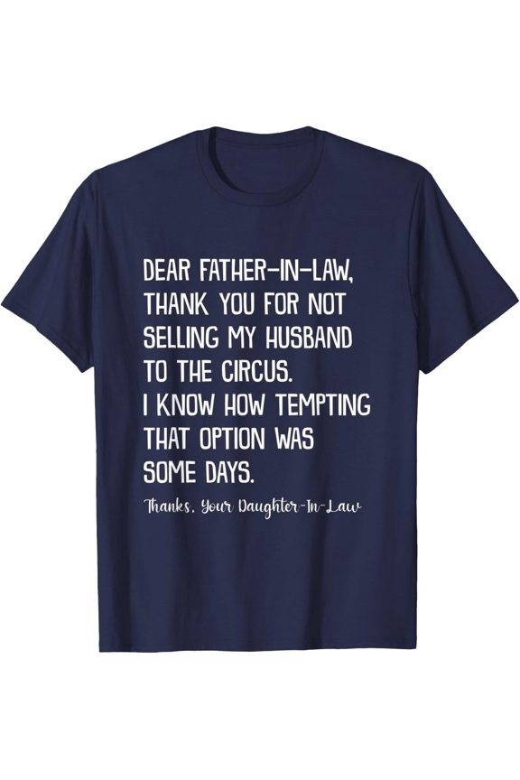 Mens To My Father In Law From Daughter In Law Soon From Wife T-Shirt All Size S-5XL