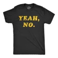 thumbnail image 1 of Velto Mens Yeah No T-Shirt Hilarious Expression Graphic Tee All Size S-5XL, 1 of 5