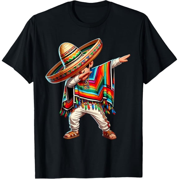 Velto Mexican Dabbing Man Art T-Shirt All Size S-5XL