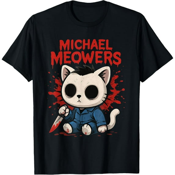 Velto Michael Meowers Cat Horror Cat Lovers T-Shirt All Size S-5XL