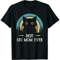 thumbnail image 1 of Velto Mother's Day Cat Mommy Black Cat, Retro Best Cat Mom Ever T-Shirt All Size S-5XL, 1 of 5