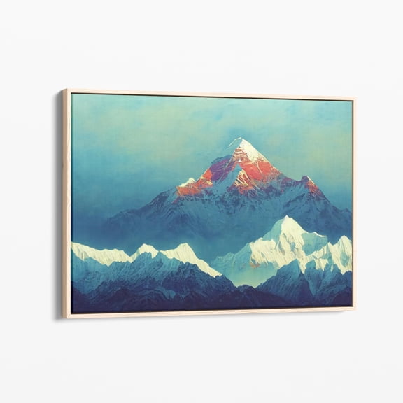 Velto Mount Everest | Snowy Mountains Print | Matte Wall Art Canvas | Landscape | Himalaya Mountains Artwork Gift Mss1 Canvas, 8x10 UNFRAMED