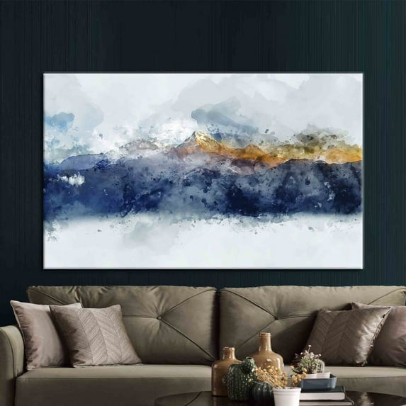 Velto Mountaining, Abstract Mountain Landscape Art, View Canvas Art, Modern Artwork, Mountain Artwork, Landscape Artwork Canvas, 8x12 UNFRAMED