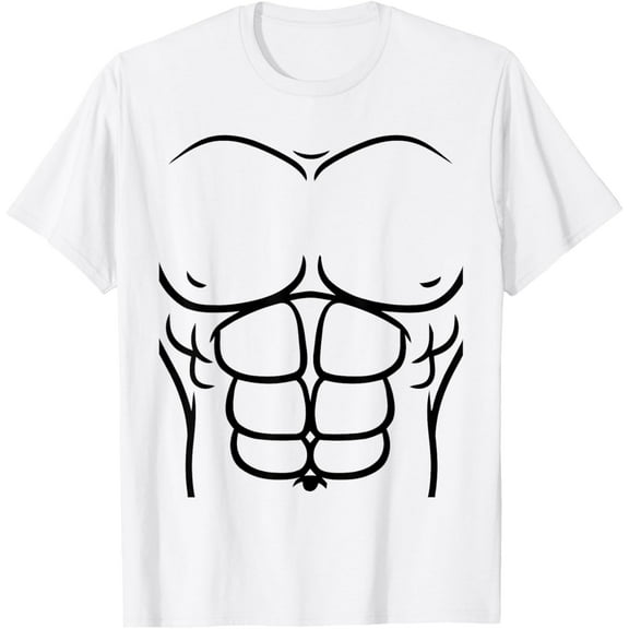 Velto Muscle Man Costume Six Pack Abs Fitness T-Shirt All Size S-5XL