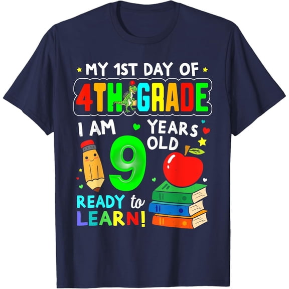 Velto My 1st Day of 4th Grade Girls Boys First Day of Fourth Grade T-Shirt All Size S-5XL