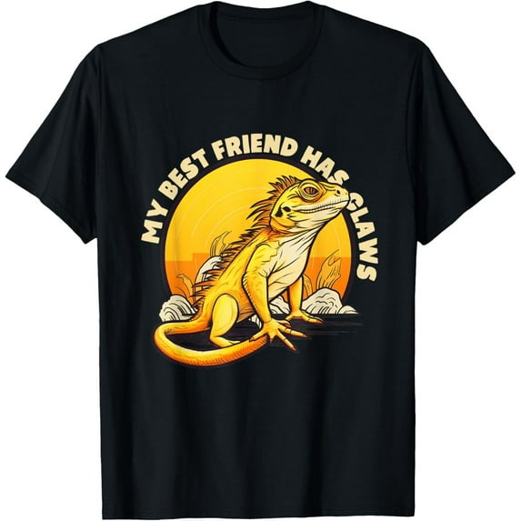 Velto My Best Friend Has Claws Bearded Dragon Joke T-Shirt All Size S-5XL