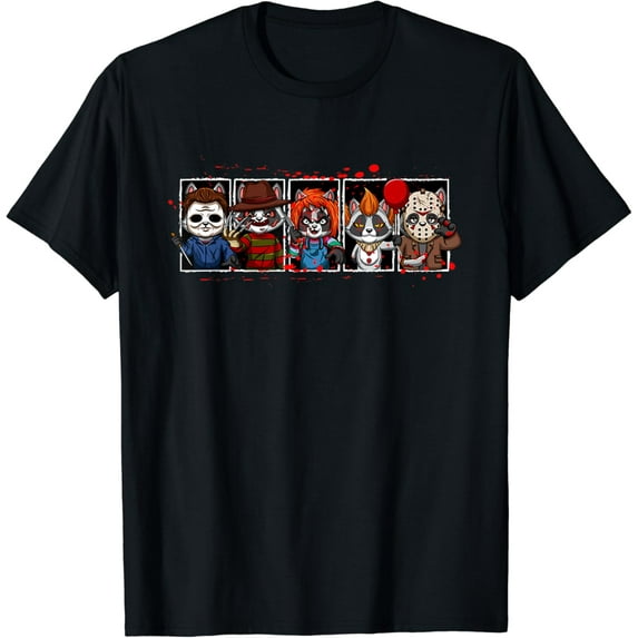 Velto My Little Horror Crew - Horror Movies Racoon T-Shirt All Size S-5XL