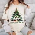 thumbnail image 1 of Velto Nativity Scene Holiday Shirt, Christian holiday Tree With Lights T-Shirt Gift All Size S-5XL, 1 of 5