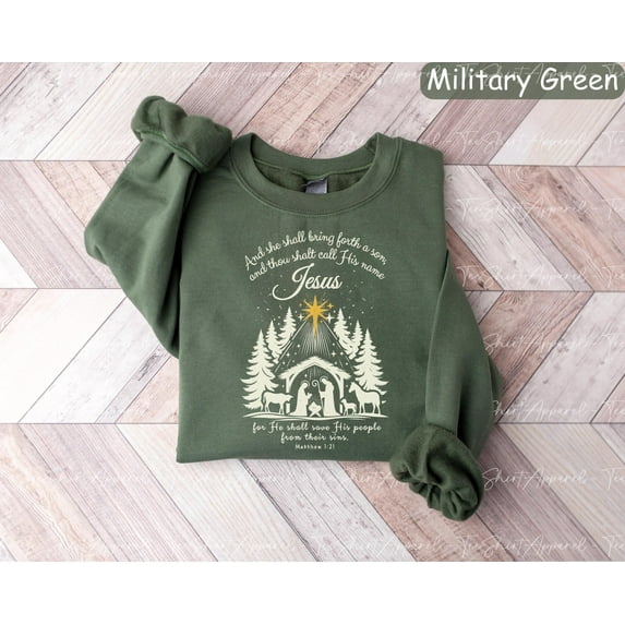 Velto Nativity Sweatshirt, Gift For Christians, Religious Happy Holiday Shirt, Christian Happy Holiday , Nativity Xmas Shirt, Love Like Jesus Shirt All Size S-3XL