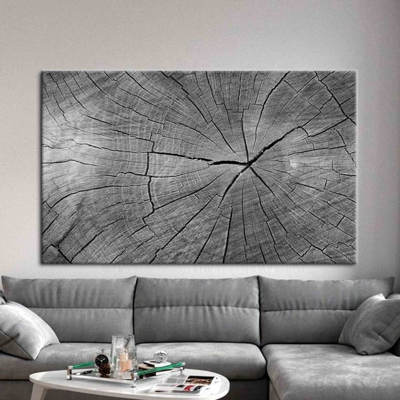 Velto Nature Canvas, Abstract Wood Artwork, Wood Texture Wall Decor, Wood Crack Trendy Artwork, Fashion Artwork, 8x10 0.75-Inch Pine Wood Frame