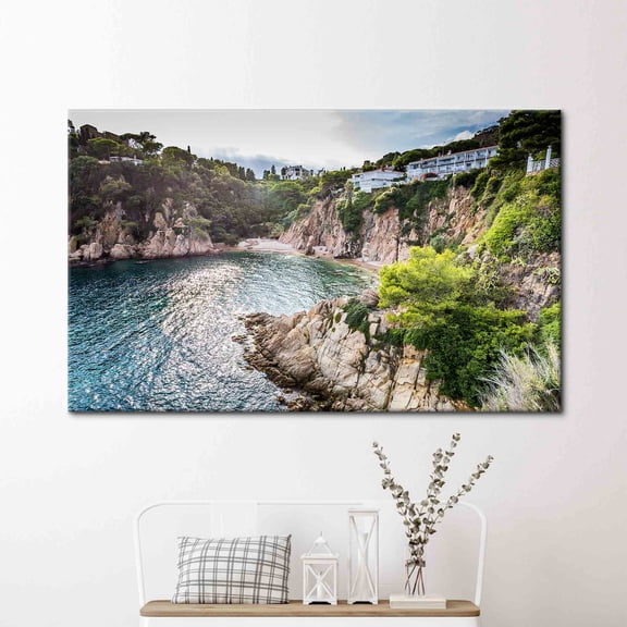 Velto Nature Wall Art, Tree Printed, Costa Brava Wall Decor, Landscape Wall Art, Nature Landscape Canvas, Sea Canvas, View Wall Art Canvas, 12x18 UNFRAMED