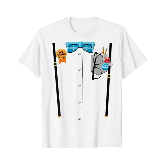 Velto Nerd Suspenders Plaid Bow Tie Costume T-Shirt All Size S-5XL