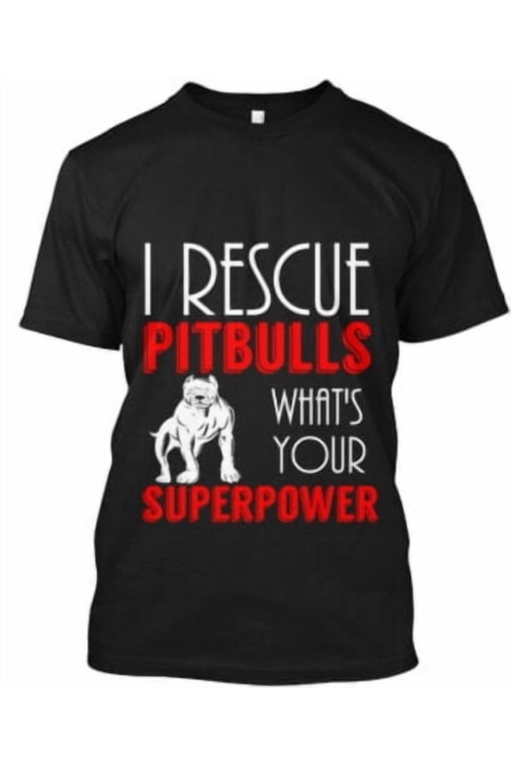New I Rescue Pitbulls T-Shirt Made in the USA All Size S-5XL