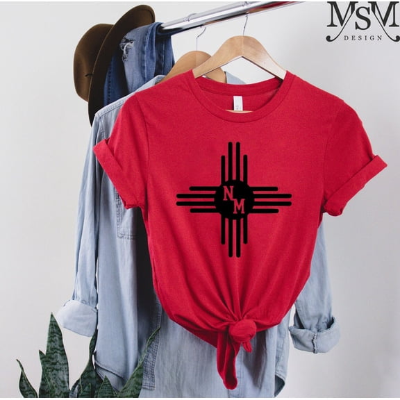 Velto New Mexico Shirt, New Mexico Top ,New Mexico, Zia Shirt, New Mexico Flag Shirt, New Mexico Art Shirt, Southwestern Shirt, State Flag Shirt All Size S-5XL