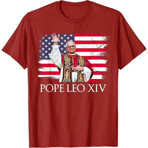Velto New Pope Leo XIV Robert American Flag T-Shirt All Size S-5XL
