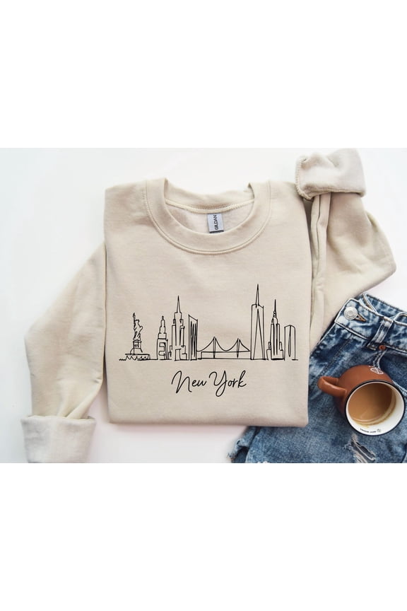 New York Sweatshirt, New York Crewneck Sweatshirt, New York Lover Gift Sweatshirt, Vintage Sweatshirt,New York City Trip Sweatshirt All Size S-3XL