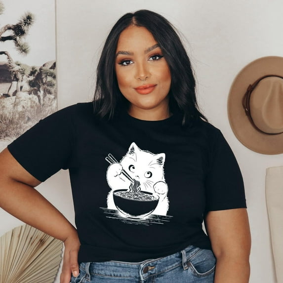 Velto Noodle Cat Shirt, Cat , Ramen Cat Shirt, Cat Mom Shirt, Cat Tee, Cat Lover Shirt, Animal Lover Tee, Cat Lovers Tee, Gift for Mom All Size S-5XL