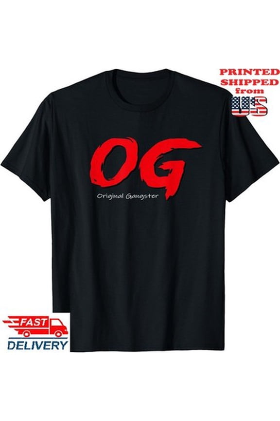 OG Graphic Bold Red Brush Style Design T-Shirt, Unisex Tee All Size S-5XL