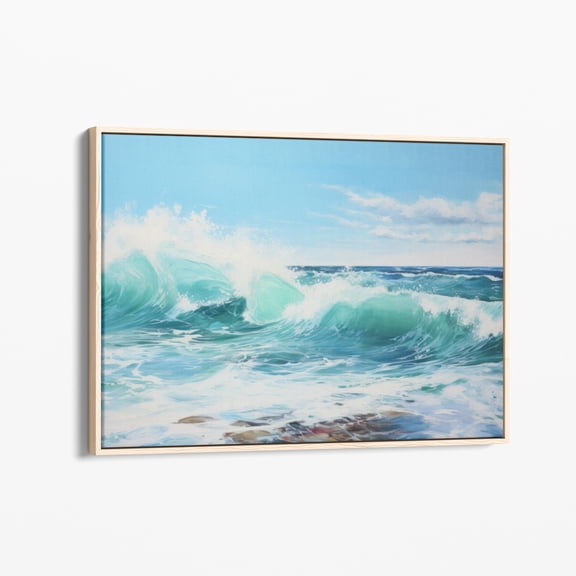 Velto Ocean Canvas, Beach Canvas Print, Ocean Waves Aerial, Ocean Wall Art, Nautical Print, Water Canvas, Ocean Art Ocbo2 Canvas, 8x12 UNFRAMED