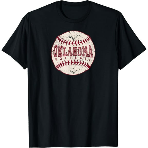 Velto Oklahoma Softball Ball T-Shirt Fullsize S-5XL Shirt