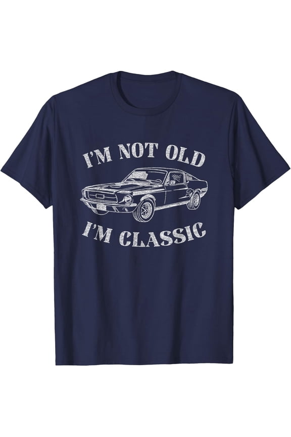 Old Man Guy Humor Saying Classic Car Graphic T-Shirt All Size S-5XL