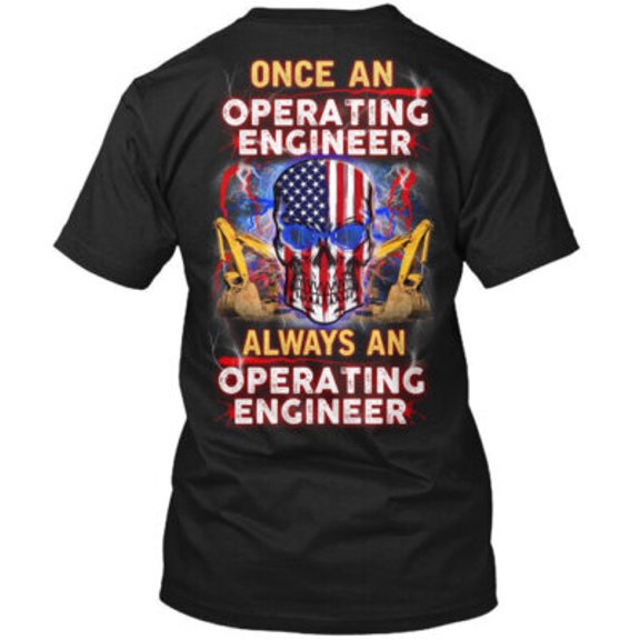 Velto Operating Engineer Tee T-Shirt Made in the USA All Size S-5XL