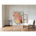 thumbnail image 1 of Velto Orange Butterfly Canvas – Whimsical Nature Art With Leaves And Florals, Vibrant Pastel Insect Decor For Any Room Canvas, 8x10 UNFRAMED, 1 of 4
