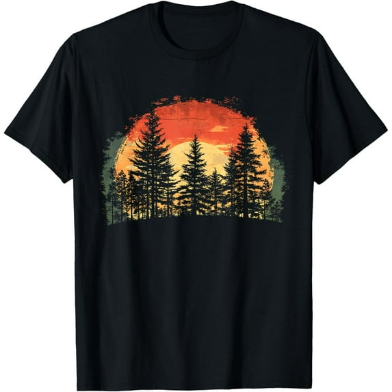 Velto Outdoor Tree Nature Lover Wildlife Retro Forest T-Shirt All Size S-5XL