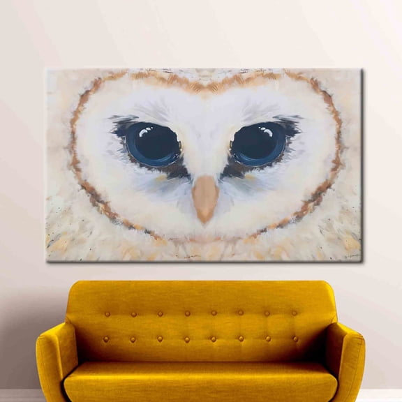 Velto Owl, Modern Owl Art Canvas, Owl Lover Gift Canvas, Animal Canvas Art, Abstract Owl Wall Art, Abstract Wall Decor, Owl Wall Art Canvas, 8x12 UNFRAMED