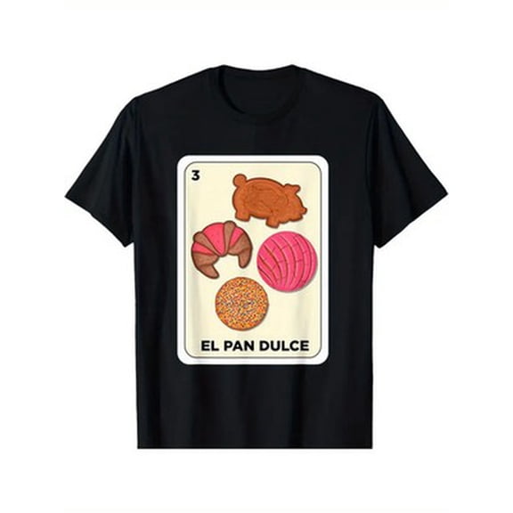 Velto Pan Dulce Conchas Mexican Spanish Bingo Card El Pan Dulce T-Shirt All Size S-5XL
