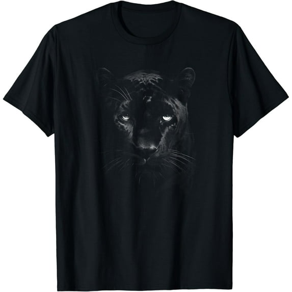 Velto Panther Wild Black Cat Portrait Africa Animal T-Shirt All Size S-5XL