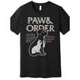 thumbnail image 1 of Velto Paw & Order Graphic T-Shirt - Men’s Short Sleeve Cotton Tee with Dog and C All Size S-5XL, 1 of 5