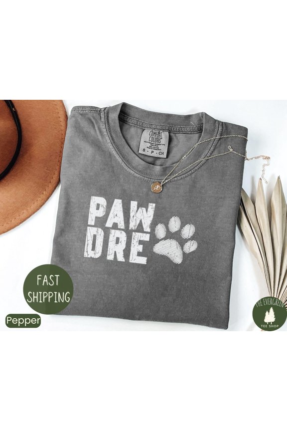 Pawdre Dog Dad Pet Owner Fathers Day Gift T-Shirt Graphic, Full Size S-5XL