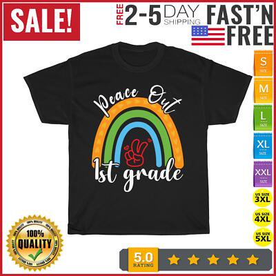 Velto Peace Out First Grade Vintage T Shirt Men Fashion 2023 Women T Shirt Short All Size S-5XL