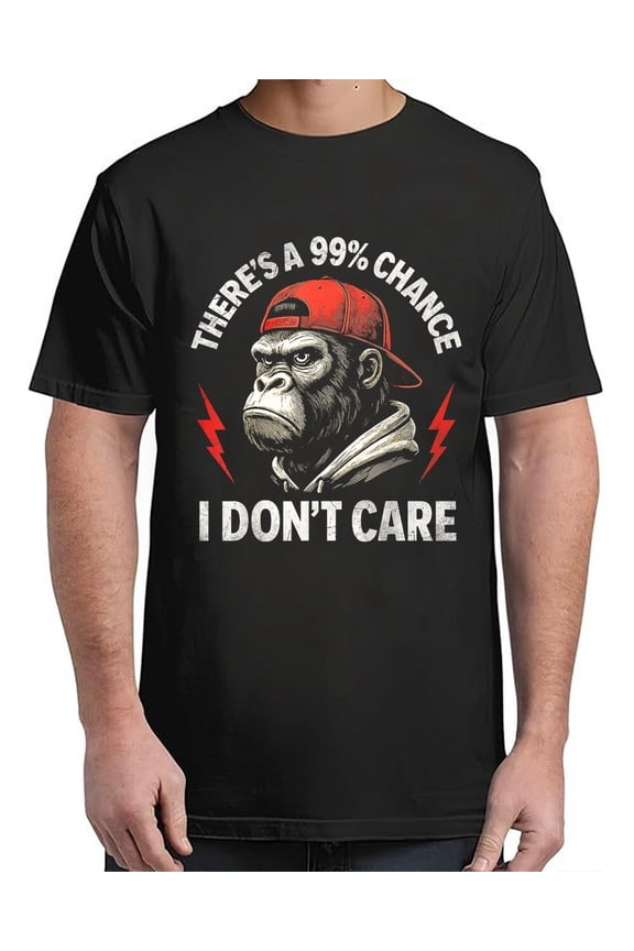 Percent Chance I Dont Care T-Shirt for Men & Women All Size S-5XL