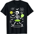 thumbnail image 1 of Velto Pickleball Costume, Spooky Season Skeleton Paddle T-Shirt All Size S-5XL, 1 of 5