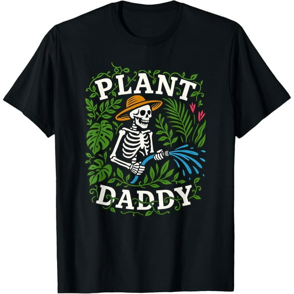 Velto Plant Daddy Botanical Skeleton Surrounded by Houseplants T-Shirt All Size S-5XL