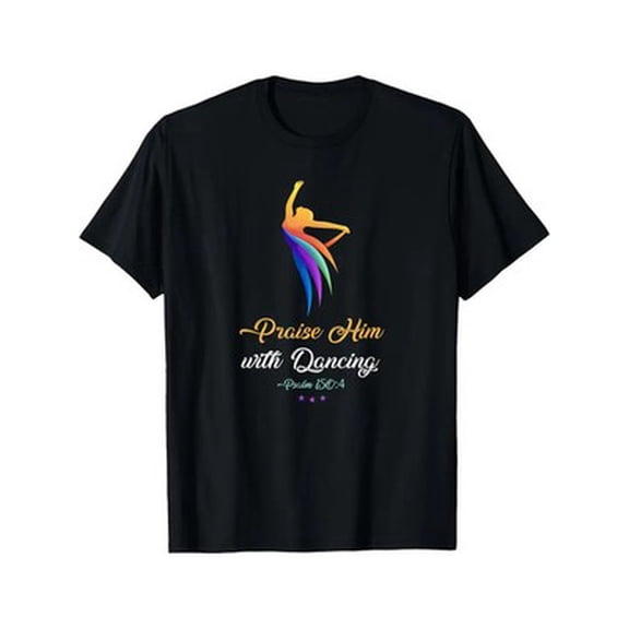 Velto Praise Him with Dancing - Christian Worship Dancer Girl T-Shirt All Size S-5XL