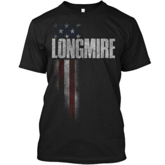 Velto Printed Longmire Family American Flag Tee T-Shirt Made in the USA All Size S-5XL