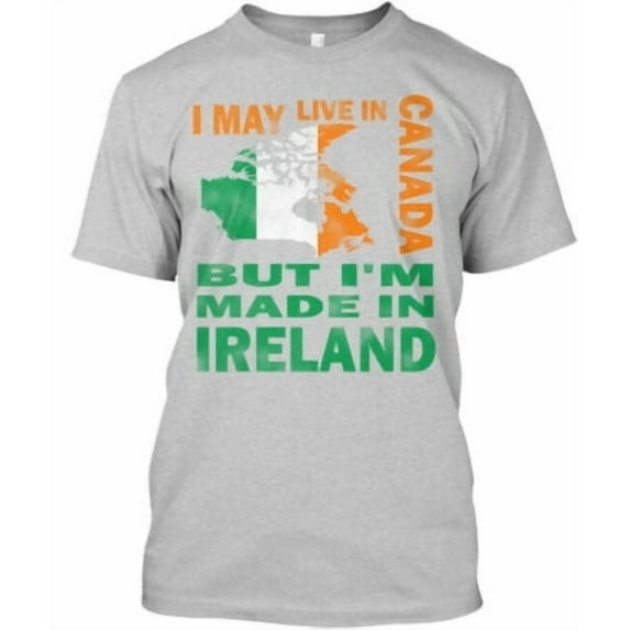 Velto Proud Irish Living In Canada T-Shirt Made in the USA All Size S-5XL