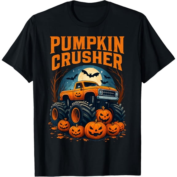 Velto Pumpkin Crusher Monster Truck Boys T-Shirt All Size S-5XL