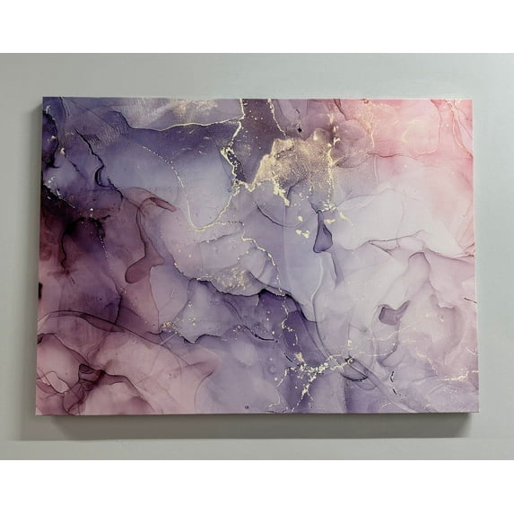 Velto Purple And Pink Marble, Marble Art, Pink Marble, Gold Marble Canvas Art, Shimmery Marble Canvas Art Canvas, 8x10 UNFRAMED