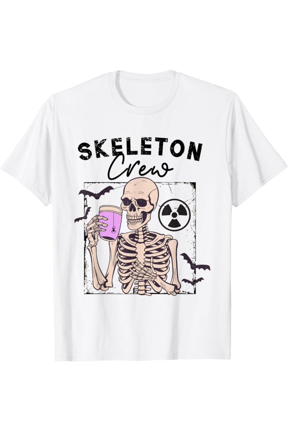 Radiology Xray Tech Skeleton Coffee Crew CT Tech T-Shirt All Size S-5XL